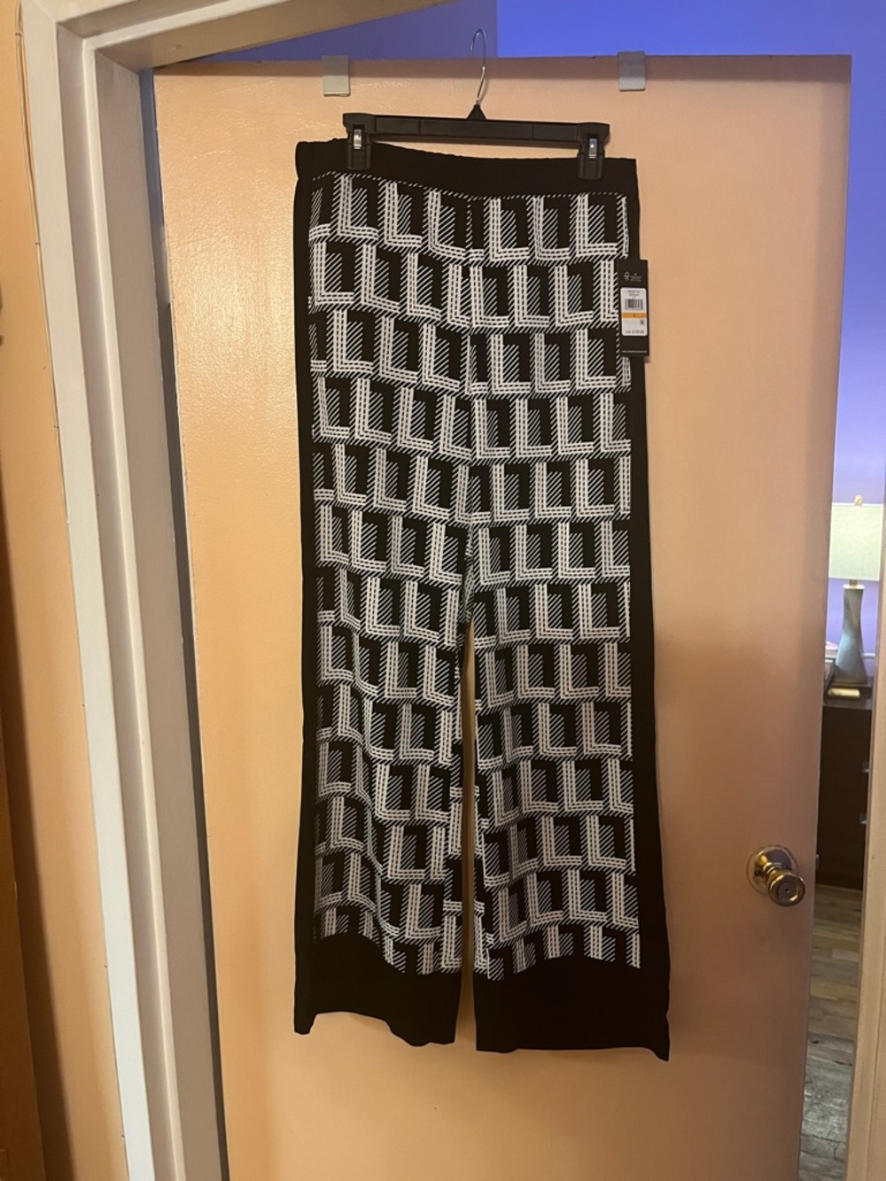 Black & White Geometric Pants